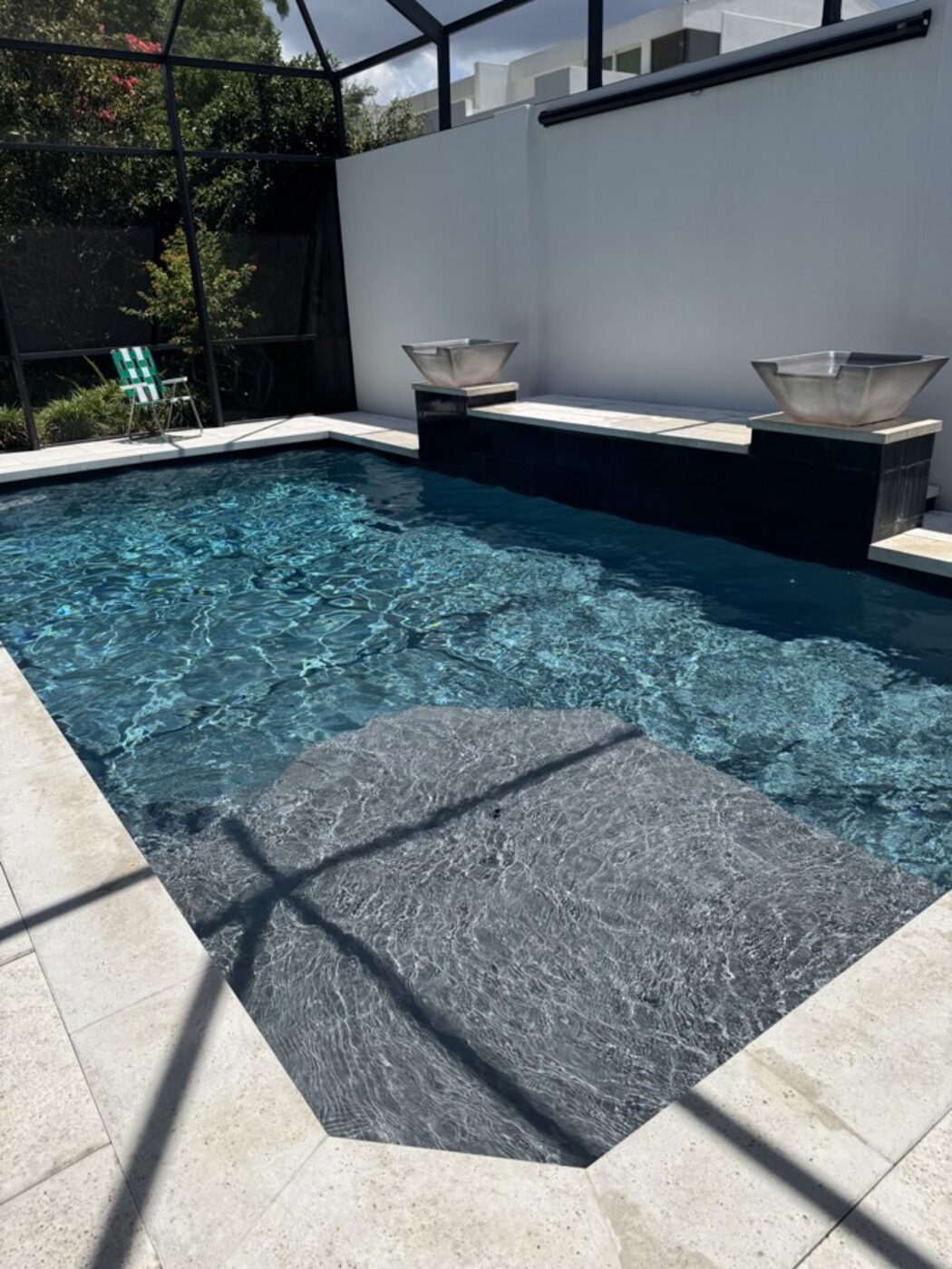 Rectangular pool and paver patio, Tampa Bay pool cleaning